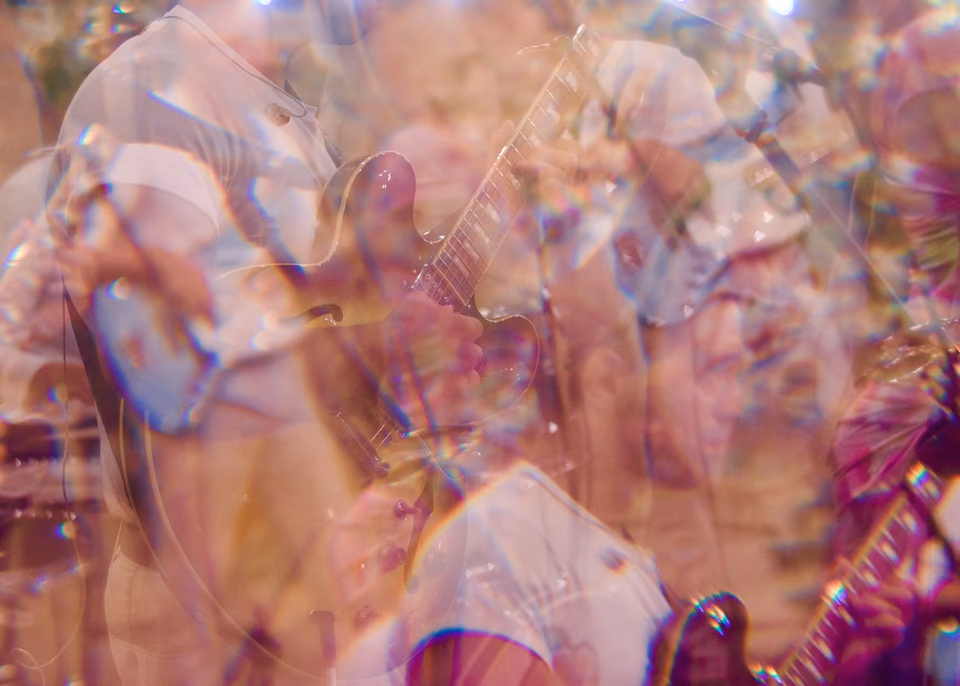 Live music photography, Momo Rush, Palazzo Parisio, Naxxar, Malta 2025, multiple exposure