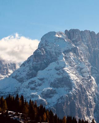 Blue hour in the Dolomites, jagged peaks against deep twilight sky, Lake Misurina, Grand Hotel Misurina, 2024