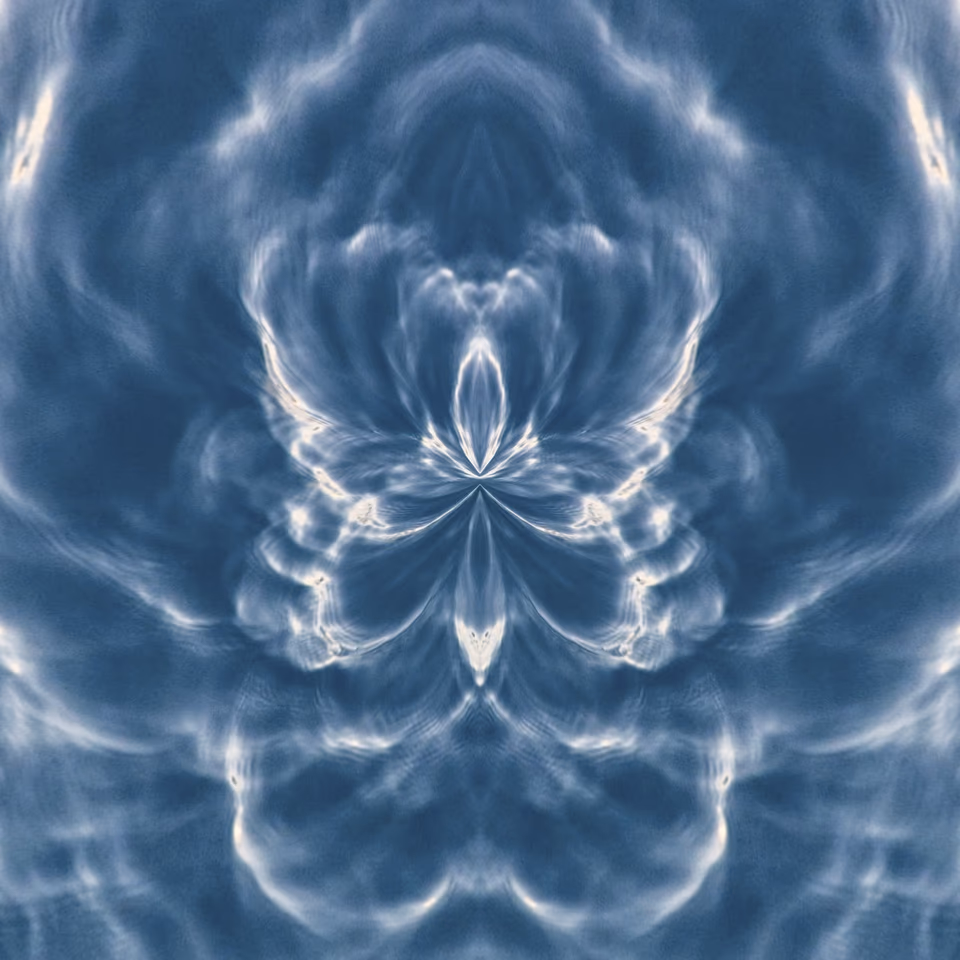 4 Butterflies No.3, layered sea reflection symmetry, multiple exposure digital media
