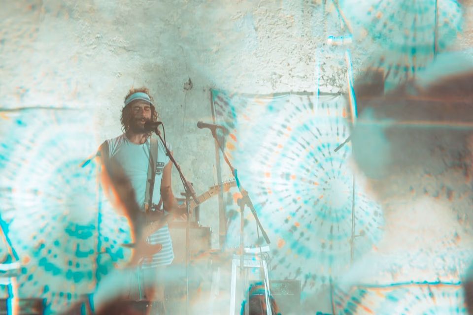 Live music photography, Beesqueeze EP launch, Ta' Fra Ben, Malta 2017, multiple exposure